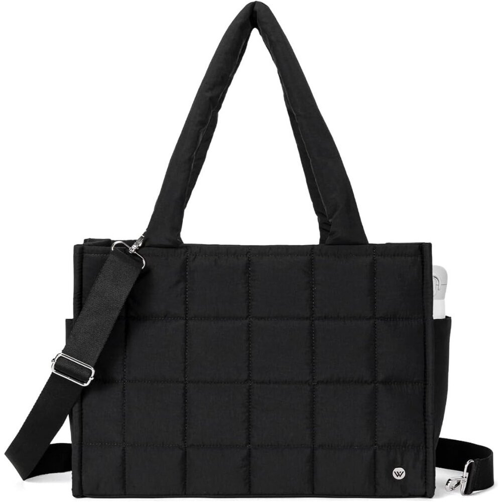 Chic Quilted Crossbody Tote with Laptop Compartment – Women’s Stylish Bag